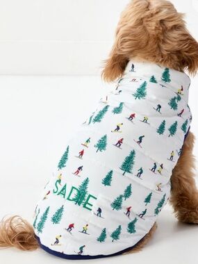 Mark & Graham skiers puffer dog jacket